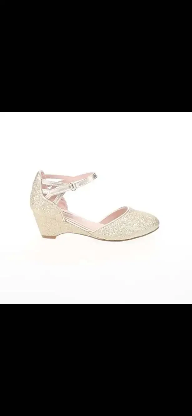 Sonoma Goods For Life Gamoraa Girls' Gold Glitter Dress Shoes Size 6
